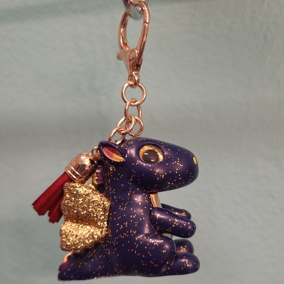 TY Beanie Boos - Mini Boo Collectible Clips - SAFFIRE the Dragon 2" red tassle - Picture 3 of 7